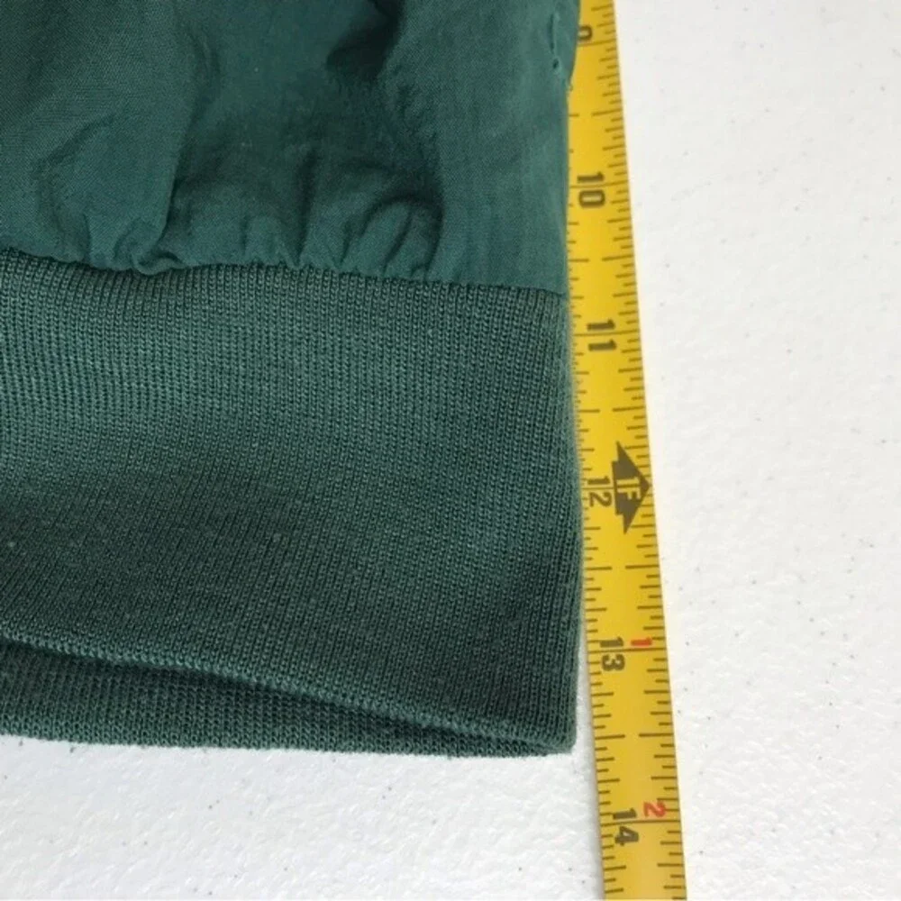 Vintage Munsingwear Lancaster Leaf V Neck Pullover Green Windbreaker Men Large